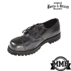 Halbschuh - Boots & Braces - 3 Loch - Schwarz