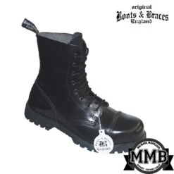 Stiefel - Boots & Braces - 8 Loch - Schwarz