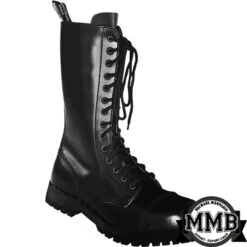 Stiefel - Boots & Braces - 14 Loch - Schwarz