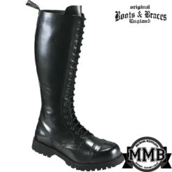 Stiefel - Boots & Braces - 20 Loch - Schwarz