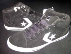 Converse Sneaker Gates Mid Suede Black/White- 117179