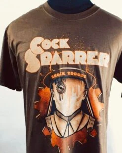 T-Shirt - Cock Sparrer - Shock Troops - Dunkelbraun