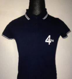 Girlie - Poloshirt - 4 Skins - Blau/ White