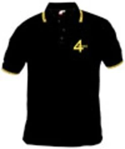 Poloshirt - 4 Skins - Schwarz/ Gelb