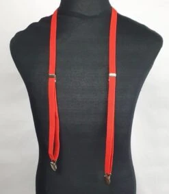 Hosenträger - 1,5 Cm Breit - Rot