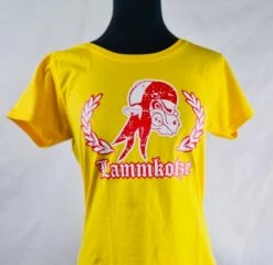 Girlie - T-Shirt - Lammkotze - Lambini - Gelb