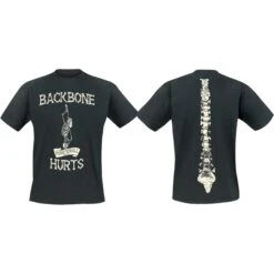 Girlie - T-Shirt - Backbone Hurts - Bandlogo