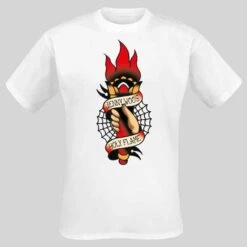 Band GIRLIE T- Shirt- Jenny Woo- Holy Flame- Weiss