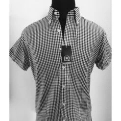 Kurzarmhemd - Relco - Schwarz/ Weiß Kariert