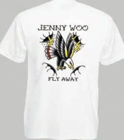 Girlie T-Shirt- Jenny Woo- Fly Away- White