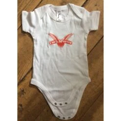 Babystrampler - Cock Sparrer - Flügel - Weiß - 6/12 Monate