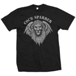 T-Shirt - Cock Sparrer - Löwe - Schwarz - Männergröße