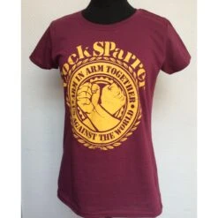 Girlie - T-Shirt - Cock Sparrer - Arm In Arm - Bordo