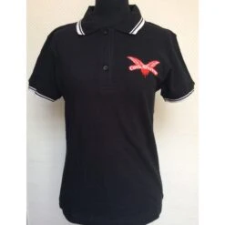 Frauenversion - Poloshirt - Cock Sparrer - Flügel - Schwarz