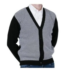 Strickjacke - Relco - Kariert