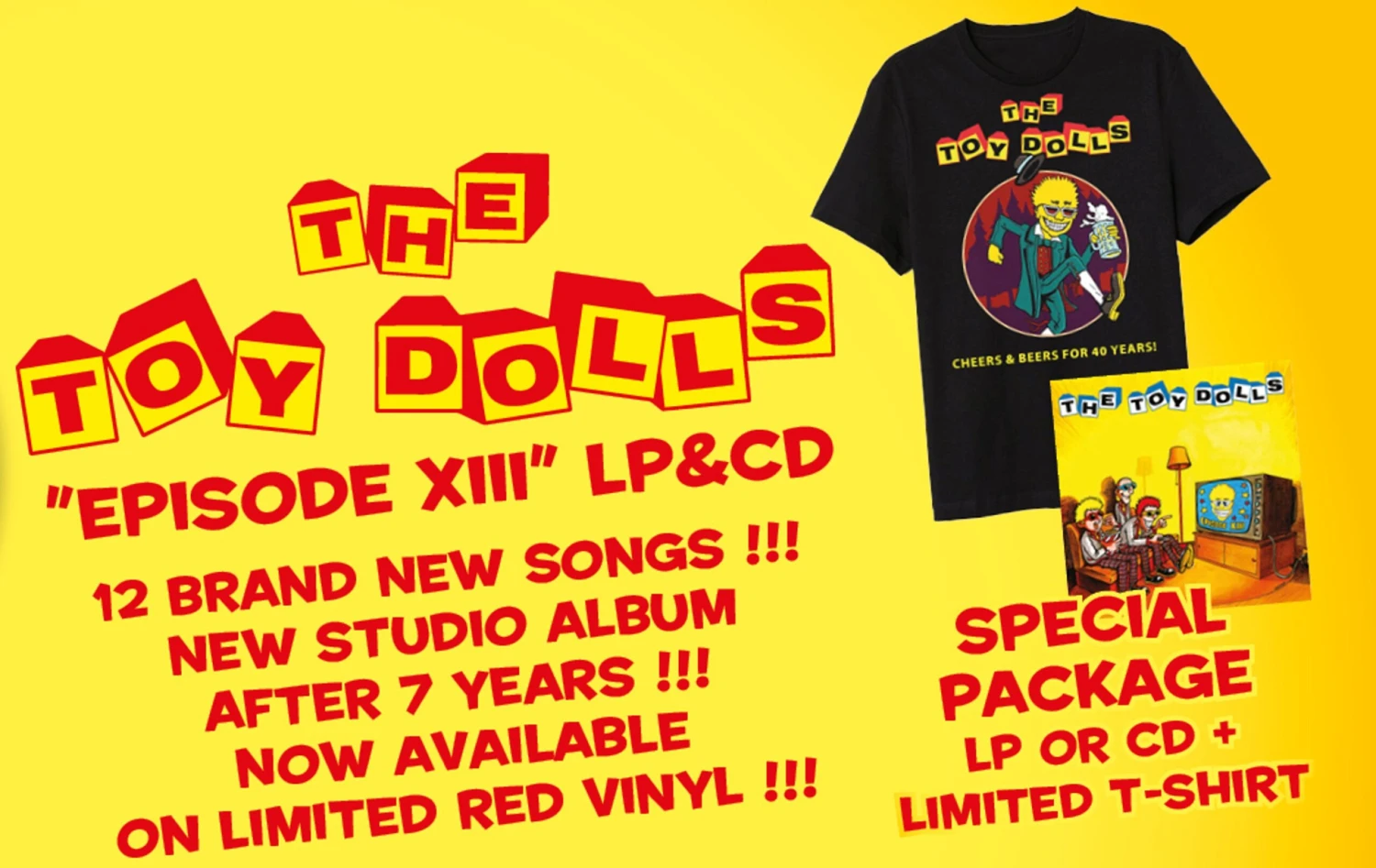 The Toy Dolls - Episode XIII - LP - Rot + T-Shirt + CD