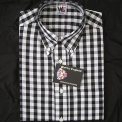 Kurzarmhemd - Warrior Clothing - Groß Schwarz Kariert