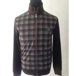 Trainingsjacke - Ben Sherman - Braun/ Türkis