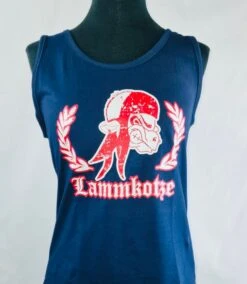 Girlie - Muskel Shirt - Lammkotze - Lambini - Dunkelblau