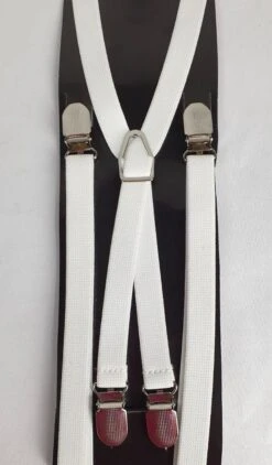 Hosenträger - 1,5 Cm Breit - Weiß