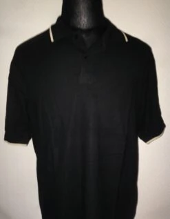 Poloshirt - Fruit Of The Loom - Schwarz/ Beige